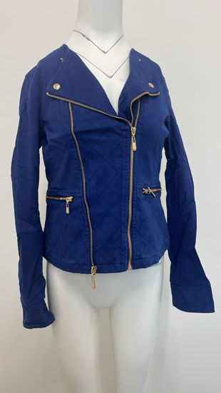 Bule PU Biker Jacket