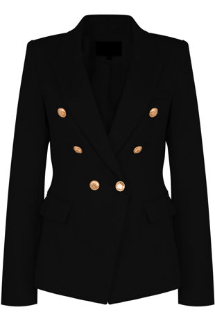 Black Double Breasted Tailored Blazer