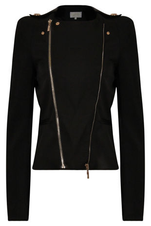 Black Multiway Zipped Jacket 