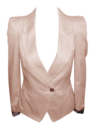 Rose Leopard Print Lined Long Sleeved Jacket