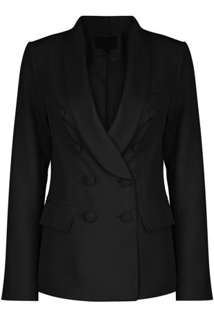 Black Double Breasted Pink Blazers