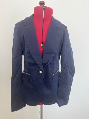 Navy Detail Single Button Blazer