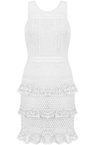 Bubble Textured Layered Lace Dress 
