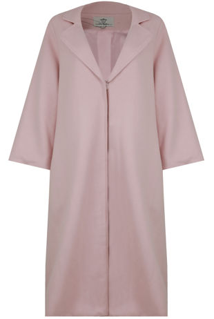 Rose Front Button Up Long Coat 