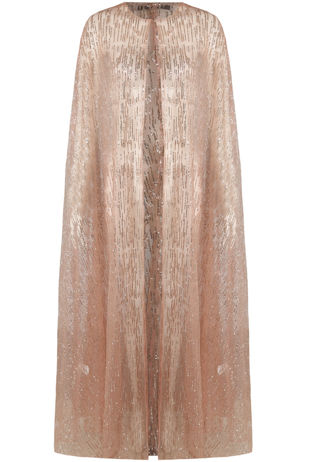 Rose Glitter Embellished Cape