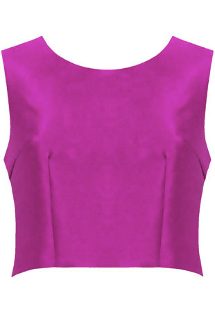 Violet Gold Back Zip Up Sleeveless Tops