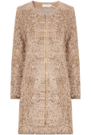 Beige Long Beige Mohair Coat
