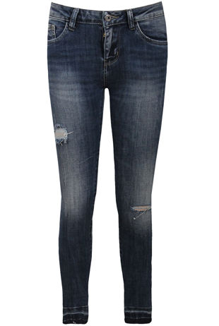 Blue Denim Rip Detail Jeans