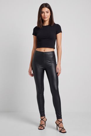 Black Wax Leggings