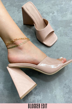Square Toe Sculptured Block Heel-Copy