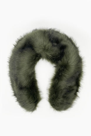 Green Faux Fur Collars