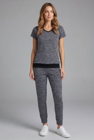 Dark Grey Short Sleeve Shirt and Three Quarter Trouser Suit