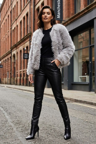 Shaggy Fur Cropped Jacket
