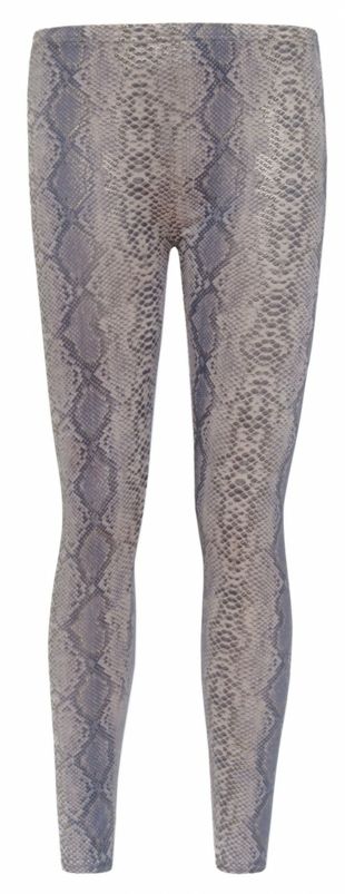 Snakeskin Leggings With Gold Foil Effect