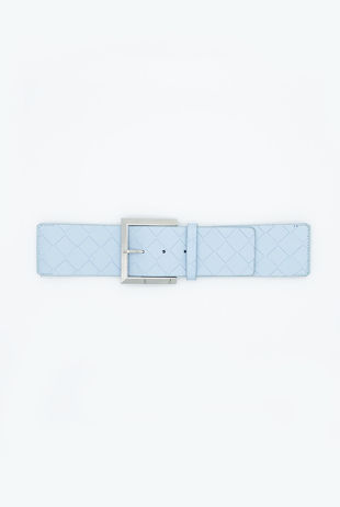Blue Woven Elasticated Waist Belt