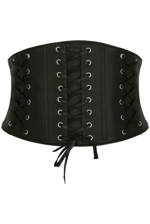 PU Lace Up Styled Corset 