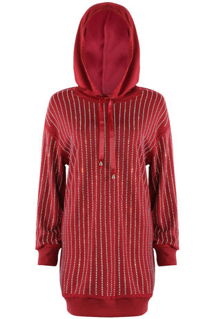 Diamante Oversize Hooded Dress