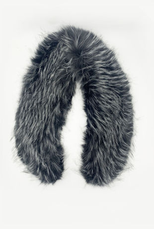 Black Grey Colour Faux Fur Collars