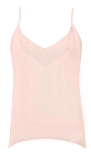 Rose Strappy Mesh Detail Chiffon Top 