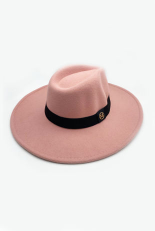 Felt Fedora Hat With M Monogram 