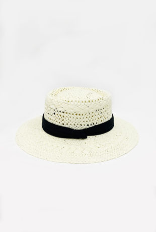 Pork Pie Straw Hat In Stone