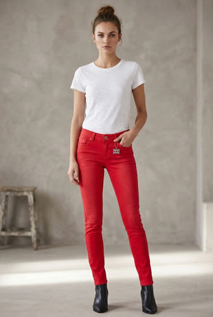 Red Super Soft Skinny Jeans