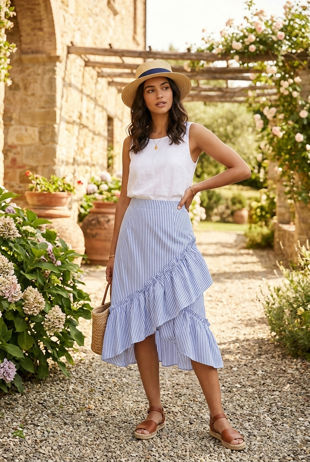 Ruffle Crossover Skirt 