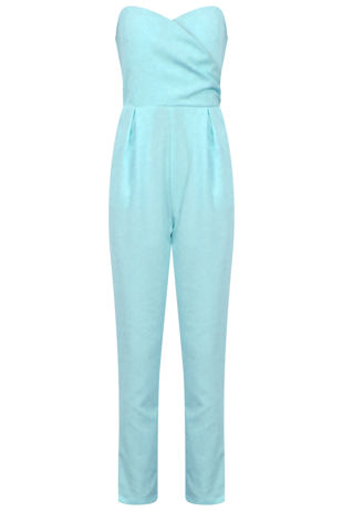 Mint Cross Over Bandeau Jumpsuit