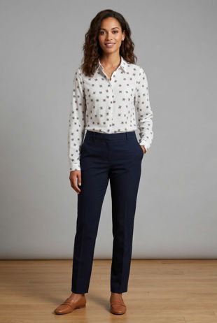 Buttoned Up Printed Shirt in White