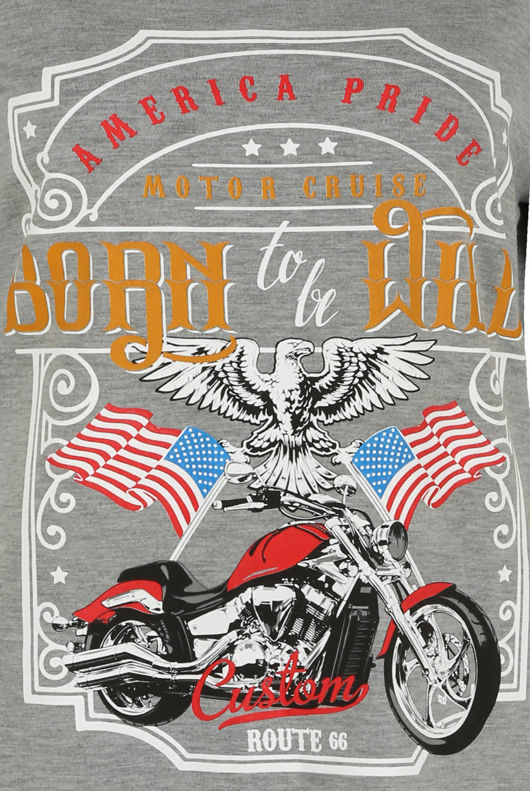 White Contrast Born To Be Wild Print Tees
