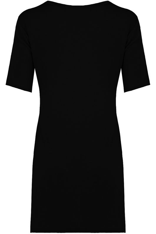 Black Contrast Born To Fly Print Tees