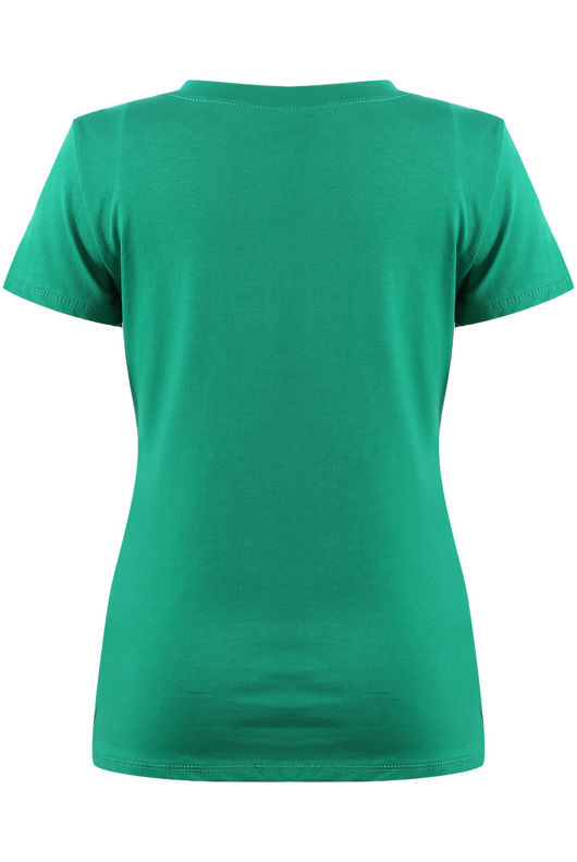 Green Lady Sequin & Pearls Trim Tee