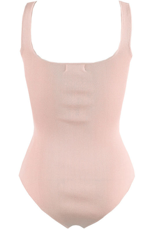 Pink Ribbed Thong Bodysuit-Copy