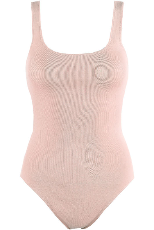 Pink Ribbed Thong Bodysuit-Copy