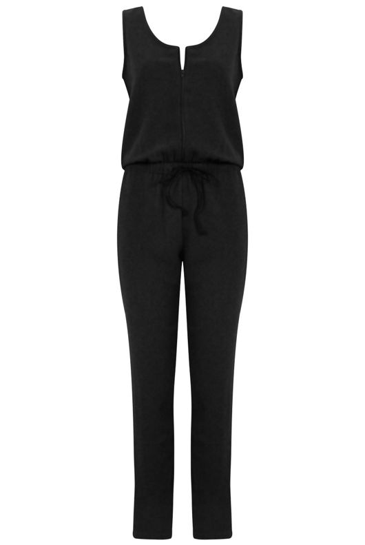 Black Zip Up Jumpsuit