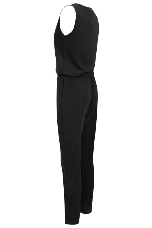 Black Zip Up Jumpsuit