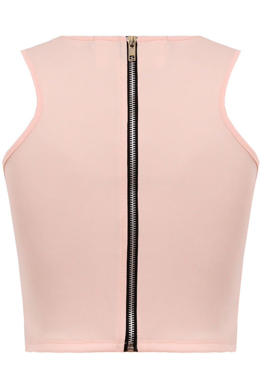 Rose Racer Neck Crop Tops