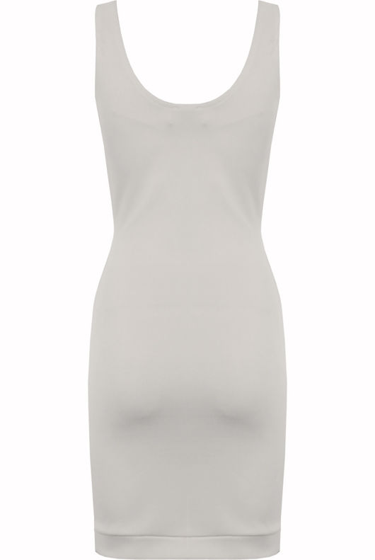 White Net Panel Detail Bodycon Dress