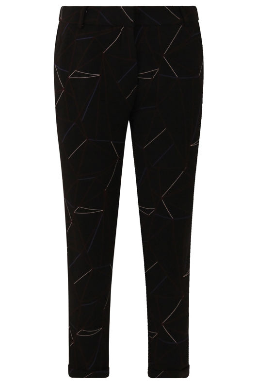 Black Web Print Tailored Trouser