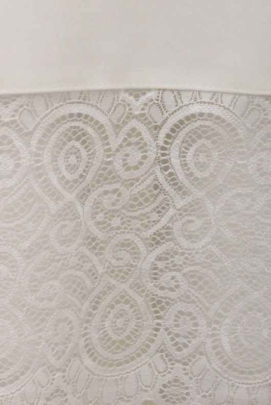 White Lace Trim Dip Back Maxi Dress