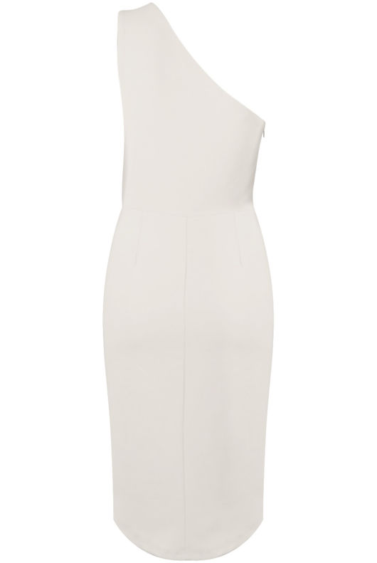 White One Shoulder Cut Out Bodycon Dress 