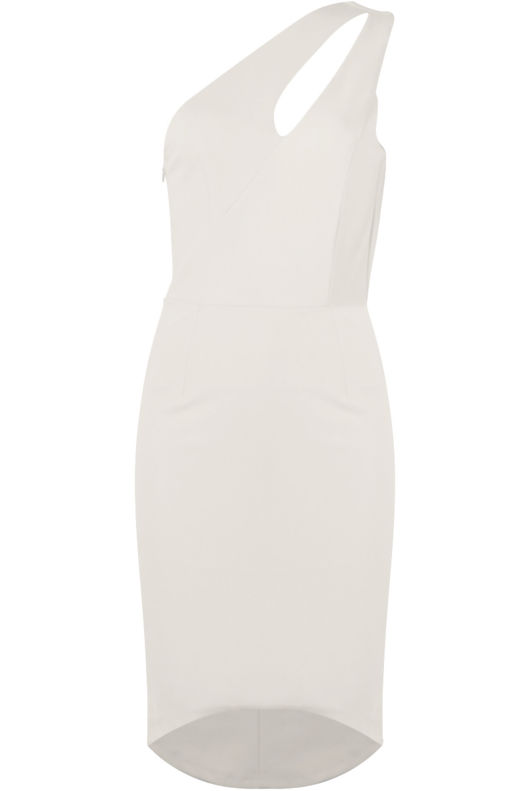 White One Shoulder Cut Out Bodycon Dress 