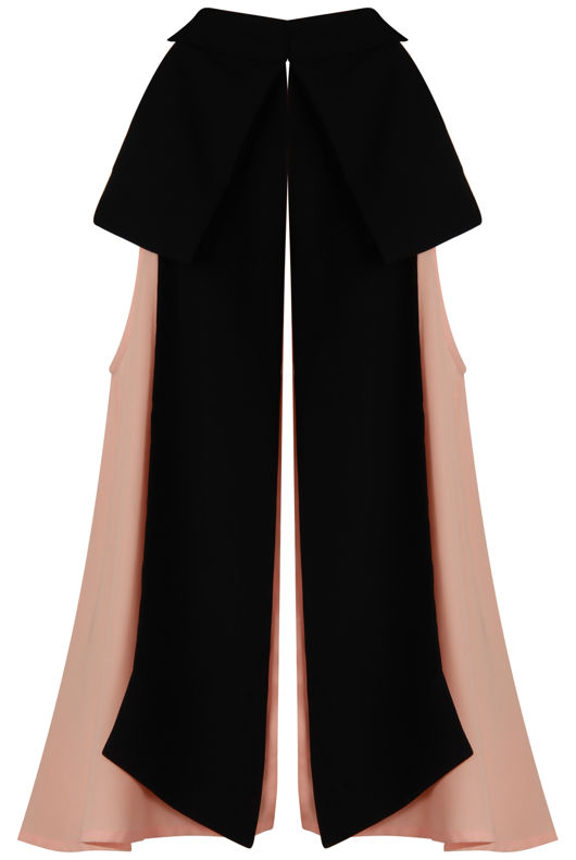 Rose Chiffon Split Back Knot Tie Top 