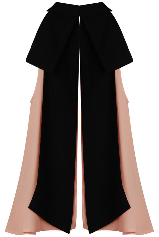 Pink Chiffon Split Back Knot Tie Top