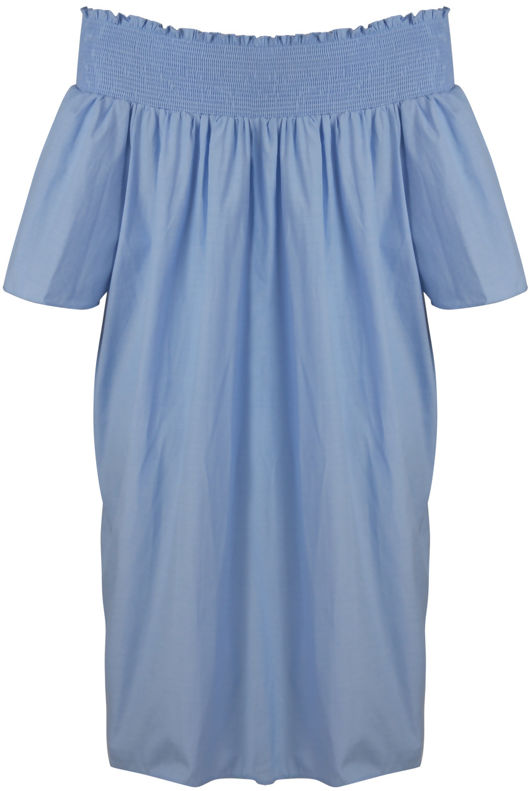 Sky Elasticated Off The Shoulder Mini Dress