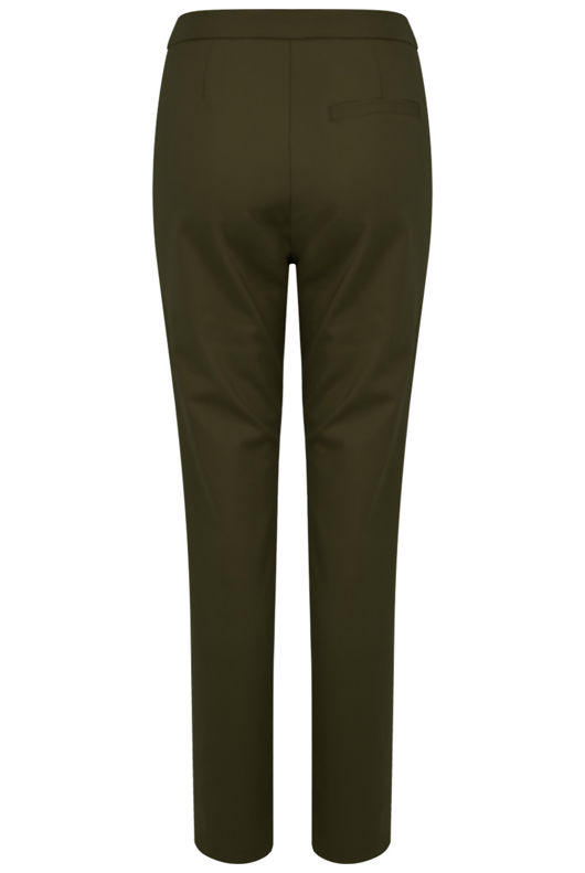Khaki Tailored Straight Pants