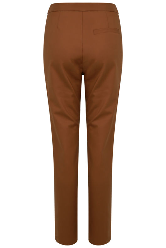 Camel Tailored Straight Pants