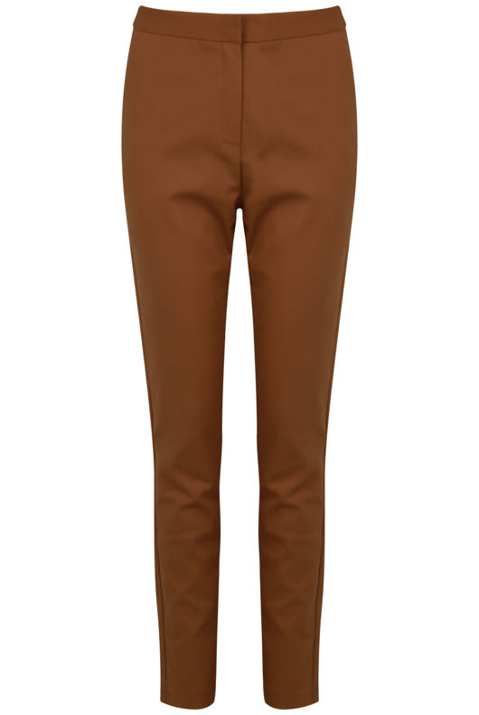 Camel Tailored Straight Pants