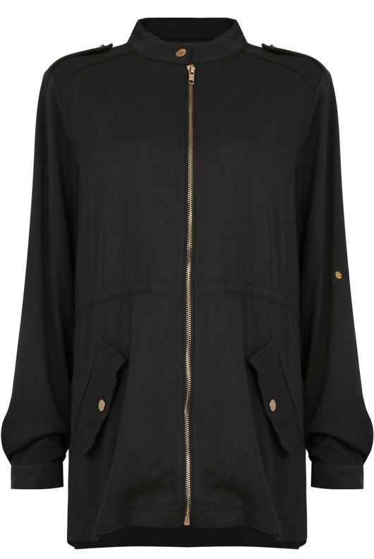 Black Zip Up Baggy Jumpers 