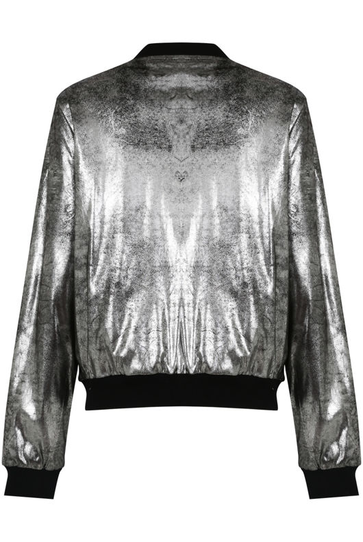 Silver Foil Bomber Jacket